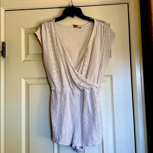 White lace romper